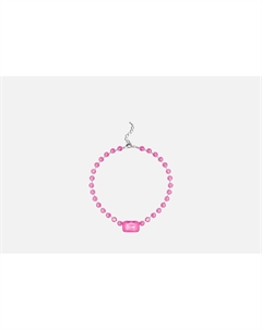 Колье С прямоугольником розовое 1 шт Attribute shop