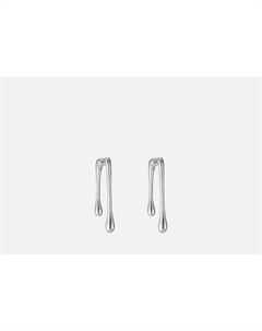Серьги Длинные капли серебристые 2 шт Attribute shop