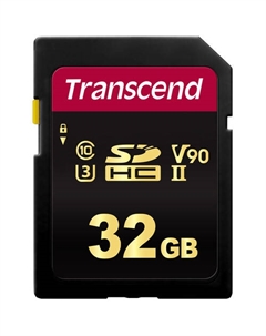 Карта памяти 32GB TS32GSDC700S SDHC, UHS-II Class U3 V90, 285Мб/с/180Мб/с Transcend