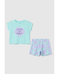 Пижама хлопковая с принтом Ovs