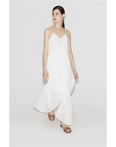 Платье макси из шитья белого цвета 2mood