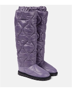 Утепленные высокие нейлоновые ботинки, Mirtillo Miu miu