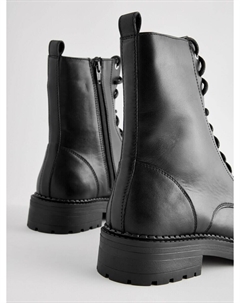 Ботильоны на шнуровке, черный Next