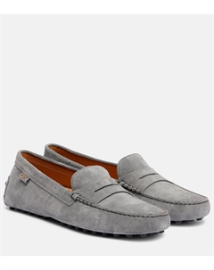 Гоммино замшевые мокасины для вождения, Grigio Elephant Tod's