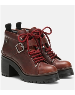 Кожаные ботинки до щиколотки, Cognac Miu miu