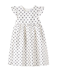 Платье из тафты в горошек, кремовый Self-portrait kids