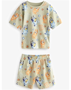 Пижама, цвет Dark beige/Blue/Pastel green Next