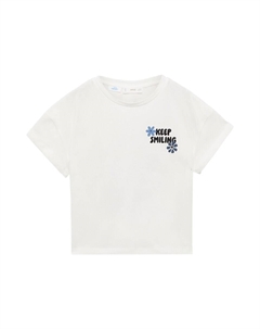 Рубашка Smiling, белый Mango kids