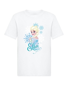 Рубашка Frozen - Elsa Snowflakes, натуральный белый Absolute cult