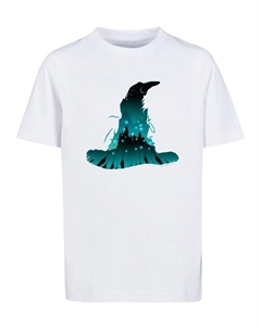 Рубашка Harry Potter - Hogwarts Silhouette, белый Absolute cult