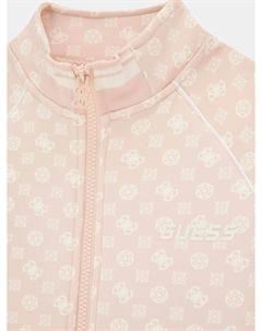 Толстовка с капюшоном на молнии, розовый Guess