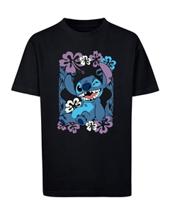 Рубашка Lilo And Stitch - Flower Wink, черный Absolute cult