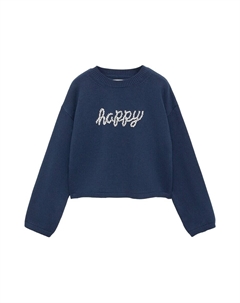 Свитер HAPPY, темно-синий Mango kids