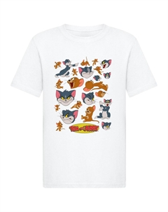 Рубашка Tom And Jerry - Many Faces, белый Absolute cult