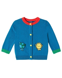 Детский кардиган из хлопка и шерсти, Blu Stella mccartney kids