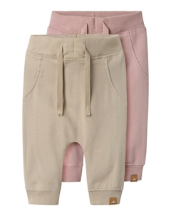 Зауженные брюки Takki, цвет Beige/Dusky pink Name it
