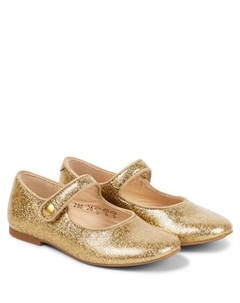 Блестящие туфли-лодочки Daisy Baby Mary Jane, Glitter Lisse Oro Pom d'api