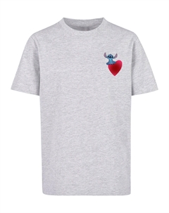 Рубашка Lilo And Stitch - Sitting On Heart, светло-серый Absolute cult