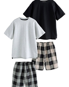 Пижама, цвет Grey/Black Next