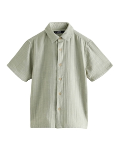 Рубашка на пуговицах классического кроя, хаки Next