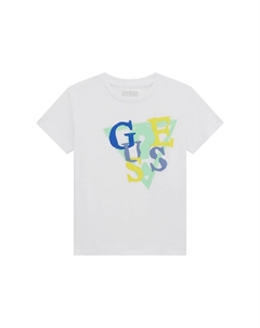 Рубашка с принтом LOGO, белый Guess