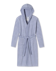 Халат Feather Terry, синий Schiesser