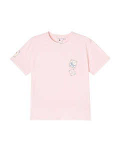 Футболка из хлопка с принтом, Chalk Pink Konges slojd