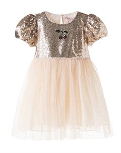 Платье Starla с пайетками, Gold Blush Konges slojd