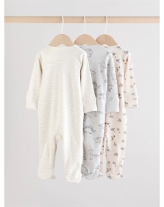 Пижама, цвет Ivory/Light beige/Anthracite/Light grey Next