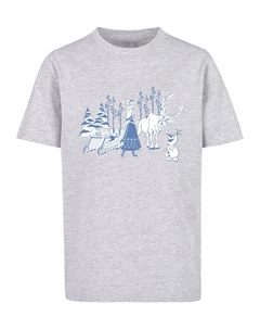 Рубашка Frozen - Anna Sven And Olaf, пятнистый серый Absolute cult