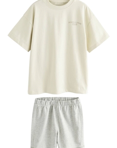 Пижама, цвет Light blue/Greige/White Next