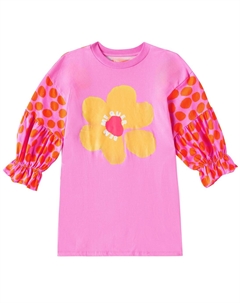 Платье из хлопка с цветочным принтом Bem Me Quer, Rosa Ciclamen Fabula