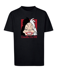 Рубашка 101 Dalmations - Cruella De Vil Head, черный Absolute cult