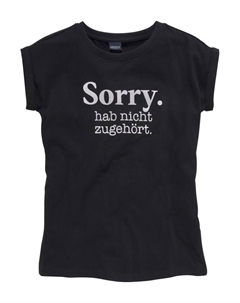 Рубашка Sorry. hab nicht zugehört, черный Arizona