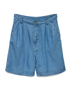 Свободные брюки со складками спереди VMFLEUR, синий деним Vero moda