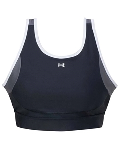 Спортивный бюстгальтер Crossback Mid Open Back sports bra, черный Under armour