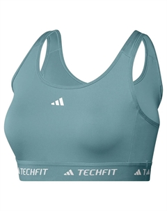 Спортивный бюстгальтер Techfit Medium Medium Impact Sports Bra, синий Adidas