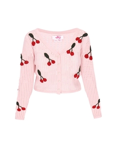 Вязаный кардиган, розовый Mymo