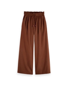 Брюки с высокой талией Voile Wide Leg Pull On, коричневый Scotch&soda