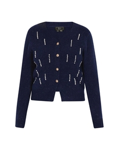 Вязаный кардиган, морской синий Faina