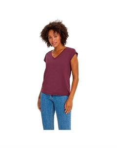 Футболка Filli short sleeve v neck, фиолетовый Vero moda