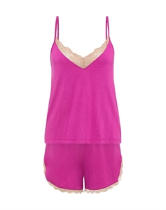 Стандартный короткий пижамный комплект, цвет Magenta Lascana