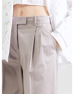 Обычные брюки со складками спереди MARNA, светло-серый Max&co