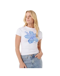 Футболка с коротким рукавом Hibiscus Fitted, белый Rip curl