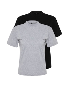 Рубашка, цвет Light grey/Black Trendyol