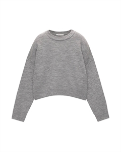 Свитер, пятнистый серый Pull & bear