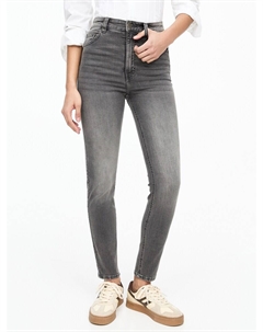 Узкие джинсы, серый деним Pull & bear