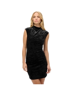 Платье Velvet Bodycon sleeveless short, черный Superdry