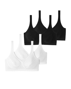 Бюстгальтер-бралетт, черный/белый Schiesser