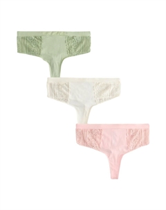 Стринги, цвет Green/Dusky pink/White Next